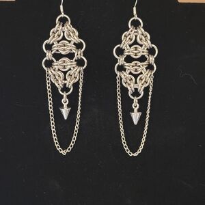 Elegant Stainless Steel  Chandelier Dangle Earrings